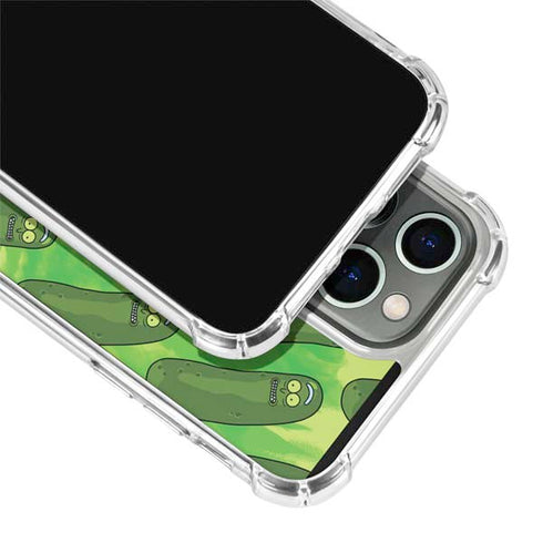 Adult Swim Rick and Morty Pickle Rick Pattern iPhone 14 Pro Clear Case
